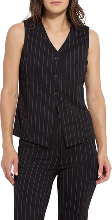 Lyss&eacute; Maria Pinstripe Ponte Vest in Soft Soothing Stripe at Nordstrom, Size X-Small