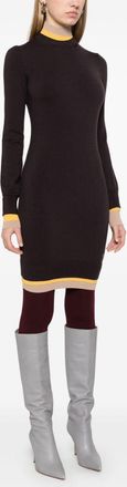 Fendi Womens Wool Knitted Dress - Dark Brown - Size EU 38 (Womens)