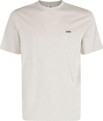 Autry Embroidered Logo Tee - Heren - T-shirts - Grijs - S - Katoen - Tops