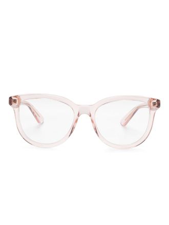 Gucci transparent-frame glasses - women - Acetate - 52 - Pink