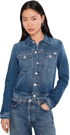 AG - Adriano Goldschmied Robyn Fitted Denim Jacket Womens Vest 10 Years Illiad : MD (US 6-8), Cotton/Denim/Elastane