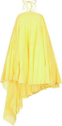 Jacquemus Yellow Asymmetrical Robe Dress