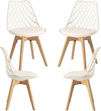 Regalos Miguel Packs Sillas Comedor - Pack 4 Sillas Mima - Crema
