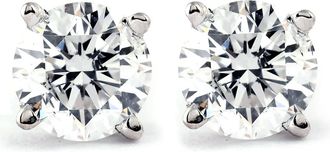 Pompeii3 Certified 1.00Ct Natural Round Screw Back Diamond Studs 14k Gold