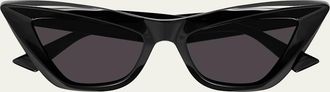 Bottega Veneta Dramatic Acetate Cat-Eye Sunglasses