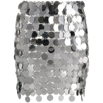 Paco Rabanne Asymmetric Hem Mini Skirt, Brand Size 36 (US Size 4)