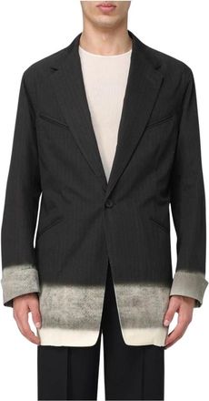Maison Margiela Bruine Dip Dye Blazer Met Revers - Heren - Blazers - Veelkleurig - M - Katoen - Jassen