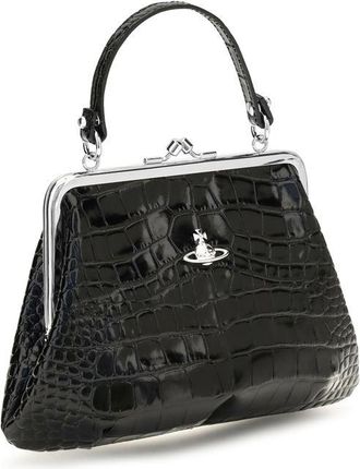Vivienne Westwood Granny Frame Top Handle Bag - Black