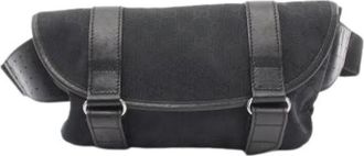 Gucci Pre-owned Canvas Belt Bag - unisex - Vintage Heuptassen - Zwart - ONE Size - Leer - Vintage