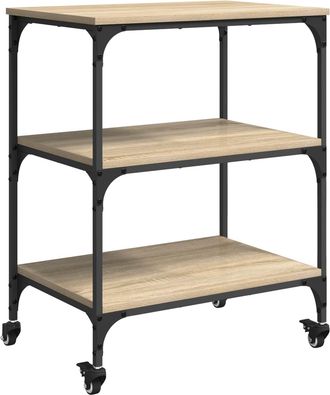 vidaXL Carro De Cocina Roble Sonoma 60 X 41 X 76 Cm Vidaxl