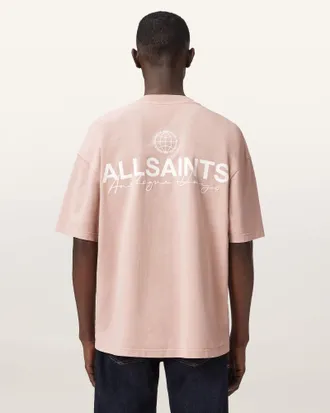 AllSaints Cotton Emblem Short Sleeve Cotton T-Shirt, Size: XXL