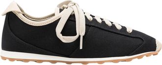 Jacquemus Black Canvas Sneakers with Rounded Toe