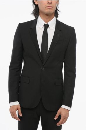Corneliani CC COLLECTION Wool Single Breasted Blazer With Flap Pockets size 46