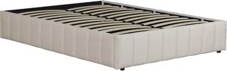 Habitat et Jardin Cama Doble De Terciopelo Con Caj&oacute;n Y Somier <> - Beige - 160 X 200 Cm