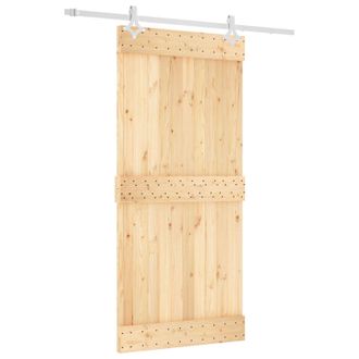 vidaXL Puerta Corredera 95 X 210 Cm Natural Y Blanco Vidaxl