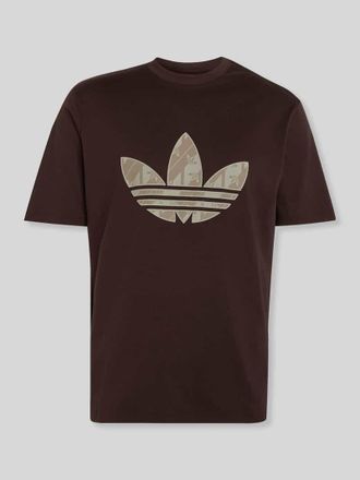 adidas Originals Regular Fit T-Shirt aus reiner Baumwolle in Dunkelbraun, Gr&ouml;&szlig;e XXL