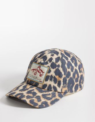 Becks&ouml;ndergaard Cappellino con stampa leopardata-Multicolore