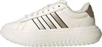 adidas (WMNS) adidas Grand Court Platform Shoes Chalk White Cyber Metallic JS2944
