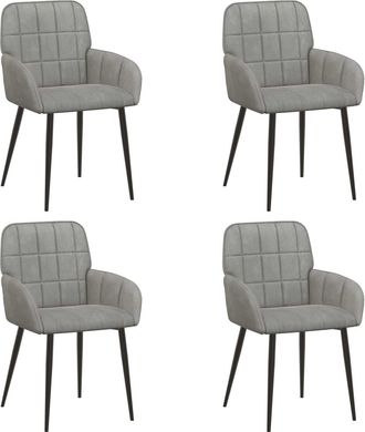 vidaXL Sillas De Comedor 4 Uds. Terciopelo Gris Claro 57 X 50 X 85 Cm Vidaxl