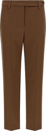 Brunello Cucinelli Brown Tapered Flat Front Pants