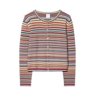 Paul Smith Cardigan Riga Classica - - Knitwear - Donna - Multicolore - S