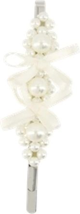 Simone Rocha Parel Strik Haarklem - Wit - Dames - Haaraccessoires - Wit - ONE Size - Accessoires