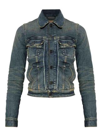 Balenciaga Ruched Denim Jacket