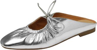 Generic Indoor and Outdoor Solid Color Thick Sole Comfortable Casual Slippers Sandal Slippers for Women Boy (Silver, 4.5)