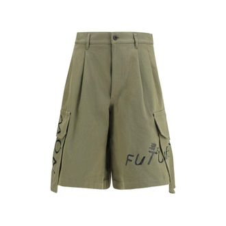 Comme Des Gar&ccedil;ons Bicolor Cotton Bermuda Mens Shorts