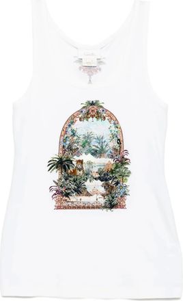 Camilla Canotta con scollo ampio in jersey - Toni neutri