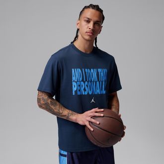 Nike Jordan Mens Jordan Sport Dri-FIT T-Shirt in Blue | IF0870-410