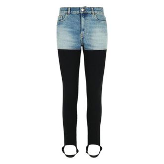 Coperni Skinny Fit Jeans, female, Black, S, Hybrid Rib Denim Trousers