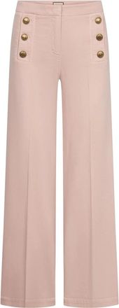 Seductive Bridget Wide Broek - Dames - Wijde Broeken - Roze - S - Katoen - Broeken