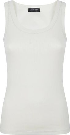 Fabiana Filippi Jersey Tanktop - Dames - Tops zonder mouwen - Beige - M - Katoen - Tops