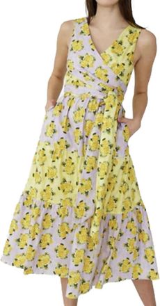Rachel Antonoff Sandy Dress In Yellow/lilac