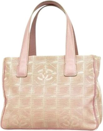 Chanel Pre-owned Tote Bags, female, Pink, Size: ONE SIZE Pre-owned Vintage Nylon Tote Bag