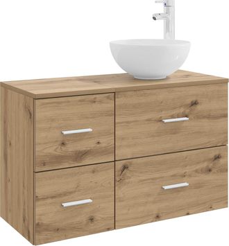 vidaXL Juego De Muebles De Ba&ntilde;o 2 Uds. Roble Artisan Vidaxl