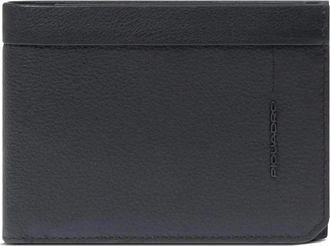 Piquadro Portemonnee met Muntzak en RFID-bescherming - Heren - Portefeuilles - Zwart - ONE Size - Leer - Accessoires