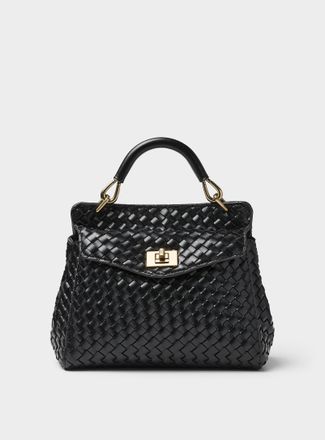 JW PEI Womens Lucia braided faux-leather evening bag