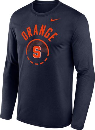 Nike Syracuse Basketball Shoot Around Legend Nike Mens Dri-FIT College Long-Sleeve T-Shirt in Blue | IV8641-421