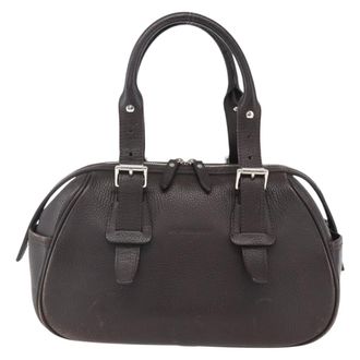 Burberry Vintage Leather Brown Leather Handbag (Pre-Owned)