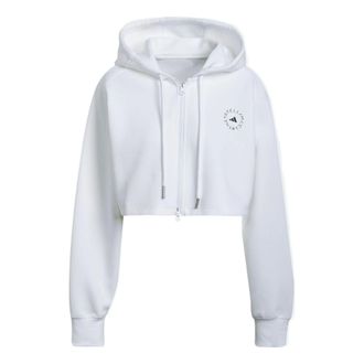 adidas (WMNS) adidas by Stella McCartney Cropped Hoodie Asia Sizing White H59963