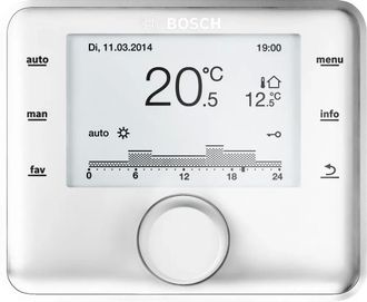 Bosch Regulador Con Sensor De Temperatura Ambiente Cr 400, Para Hasta 4 Circuitos De Calefacci&oacute;n Y 2 Circuitos De Carga De Acs, 7738114032