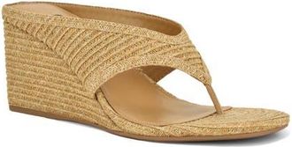 Nine West Jadde Wedge Flip Flop in Medium Natural at Nordstrom, Size 9.5