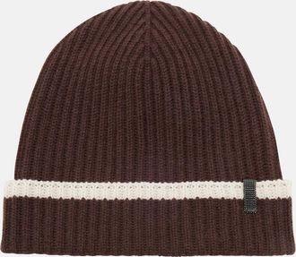 Brunello Cucinelli Monili ribbed-knit cashmere beanie