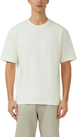 s.Oliver Rundhalsshirt S.OLIVER, Herren, Gr. XXL, wei&szlig;, Web, Obermaterial: 100% Baumwolle, unifarben, l&auml;ssig geschnitten h&uuml;ftbedeckend, Rundhals, Shirts Rundha