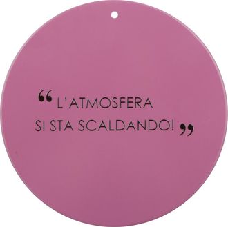 KASANOVA Sottopentola tondo in ceramica malva 20 cm con scritta