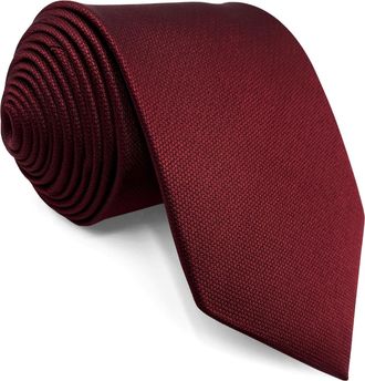 Shlax & Wing Shlax&Wing Solid Color Red Wedding Neckties For Men Classic Ties Fashion 63 57.5