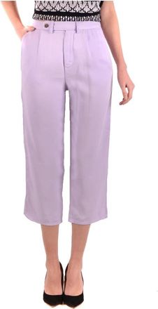 Cycle Cropped Broek - Dames - Vrijetijds broeken - Paars - W26 - Katoen - Broeken