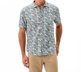 Johnnie-O Mens Short Sleeve Button Up Shirt In Wake